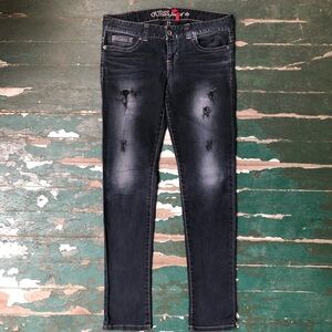 Guess Black Skinny Jeans Distressed Style